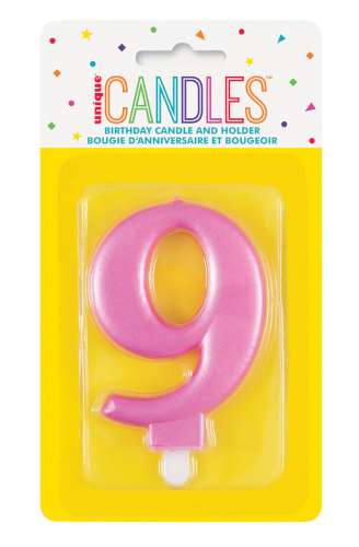 Metallic Pink Candle - No 9 - Click Image to Close